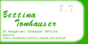 bettina tonhauser business card